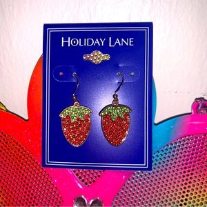 Strawberry Crystal Earrings